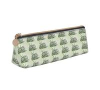 YBGHDAA Natural Plant Silhouette Fern Leaf Printing School Pencil Case Holder Triangular Cute Pen Marker Pouch for Boys and Girls Gift
