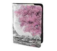 YBGHDAA Oil Painting Paris Eiffel Tower Printing Passport Holder Travel Must Have for Women Men Card Passport Wallet Fit All Standard Passports