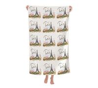YBGHDAA Paris Eiffel Tower Basics Pool Beach Towels Soft Large And Thick