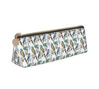 YBGHDAA Parrots On Branches Printing School Pencil Case Holder Triangular Cute Pen Marker Pouch for Boys and Girls Gift