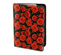 YBGHDAA Poppy Flowers Printing Passport Holder Travel Must Have for Women Men Card Passport Wallet Fit All Standard Passports