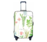 YBGHDAA Springtime Herb Garden Printing Suitcase Cover with Zipper, Handle Holes,Elastic Material Keeps Luggage Closed,Ideal for Travel
