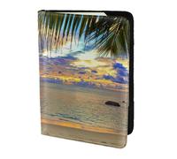 YBGHDAA Sunset at The Beach Printing Passport Holder Travel Must Have for Women Men Card Passport Wallet Fit All Standard Passports