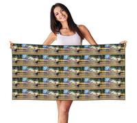 YBGHDAA Sunset At The Beach Printing Peach Skin Velvet Beach Towel 27.5"X55" Oversized Quick Dry Travel For Gym Camping