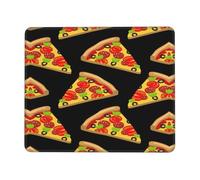 YBGHDAA Tasty Pizza Thick Mouse Pad Desk Mat, Precise Stitch Lock Edge Non-Slip Design For Pc Console Work Study