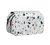 YBGHDAA Terrazzo Marble Pastel Printing Pencil Case Gel Pens Holder Organizer Bag Portable Artist Painting Pencil Pouch