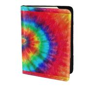 YBGHDAA Tie Dye Hippies Printing Passport Holder Travel Must Have for Women Men Card Passport Wallet Fit All Standard Passports