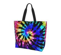 YBGHDAA Tie Dye Minimalist Printed Tote Bag For Women, Large Capacity Shoulder Bags, Lightweight Handbag For Work, College, Travel