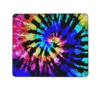 YBGHDAA Tie Dye Thick Mouse Pad Desk Mat, Precise Stitch Lock Edge Non-Slip Design For Pc Console Work Study