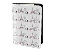 YBGHDAA Tower Eiffel with Paris Couple Trip Flowers Floral Printing Passport Holder Travel Must Have for Women Men Card Passport Wallet Fit All Standard Passports