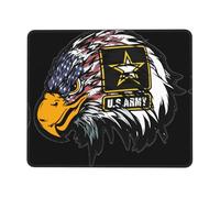 YBGHDAA Us Army Cool American Flag Eagle Thick Mouse Pad Desk Mat, Precise Stitch Lock Edge Non-Slip Design For Pc Console Work Study