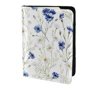 YBGHDAA Wild Flowers and Cornflowers Daisies Printing Passport Holder Travel Must Have for Women Men Card Passport Wallet Fit All Standard Passports