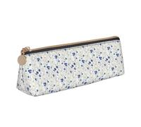 YBGHDAA Wild Flowers and Cornflowers Daisies Printing School Pencil Case Holder Triangular Cute Pen Marker Pouch for Boys and Girls Gift