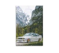 YBHF Classic Sport Car Poster for Bmw E30 M3 Poster Wall Art Print Retro Aesthetic Room Decor Office Decorations 08x12inch(20x30cm) Unframe-style