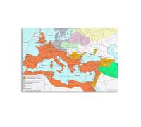 YBHF Map of The 102-198 Roman Empire Poster Wall Art Print Retro Aesthetic Room Decor Office Decorations 20x30inch(50x75cm) Unframe-style
