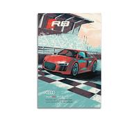 YBHF Sport Car Poster for Audi R8 Art Poster Wall Art Print Retro Aesthetic Room Decor Office Decorations 12x18inch(30x45cm) Unframe-style