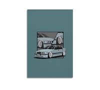 YBHF Vintage Sport Car Art Poster for BMW E36 Poster Wall Art Print Retro Aesthetic Room Decor 12x18inch(30x45cm) Unframe-style