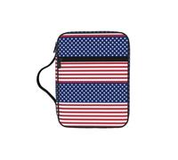 ybhgvc American Flag Stars Stripes Print Bible Storage Bag Scripture Holder Travel Devotional Home Use Religious Organizer