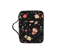 ybhgvc Autumn Beautiful Floral Print Bible Storage Bag Scripture Holder Travel Devotional Home Use Religious Organizer