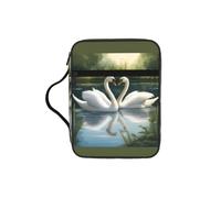 ybhgvc Beautiful White Swans On The Lake Print Bible Storage Bag Scripture Holder Travel Devotional Home Use Religious Organizer