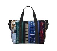 ybhgvc British Phone Booth Print Unisex Hand Travel Bag Lightweight Water-Resistant Weekend Vacation Shoulder Tote