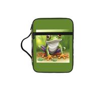 ybhgvc Cartoon Frog Print Bible Storage Bag Scripture Holder Travel Devotional Home Use Religious Organizer