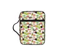 ybhgvc Corgi Hawaiian Tropical Summer Pineapple Print Bible Storage Bag Scripture Holder Travel Devotional Home Use Religious Organizer