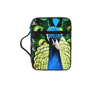 ybhgvc Fresh Peacock Print Bible Storage Bag Scripture Holder Travel Devotional Home Use Religious Organizer