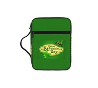 ybhgvc Happy St. Patrick's Day Print Bible Storage Bag Scripture Holder Travel Devotional Home Use Religious Organizer