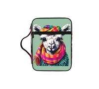 ybhgvc Llama in A Scarf Print Bible Storage Bag Scripture Holder Travel Devotional Home Use Religious Organizer
