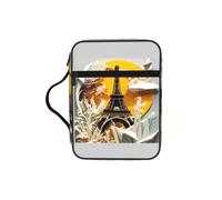 ybhgvc Paris Eiffel Tower Print Bible Storage Bag Scripture Holder Travel Devotional Home Use Religious Organizer