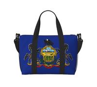 ybhgvc Pennsylvania State Flag Print Unisex Hand Travel Bag Lightweight Water-Resistant Weekend Vacation Shoulder Tote
