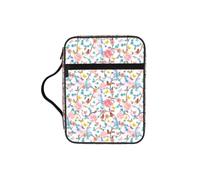 ybhgvc Romantic Fancy Floral Birds Butterfly Print Bible Storage Bag Scripture Holder Travel Devotional Home Use Religious Organizer
