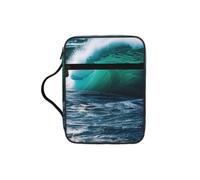 ybhgvc Scenic Sea Water Print Bible Storage Bag Scripture Holder Travel Devotional Home Use Religious Organizer