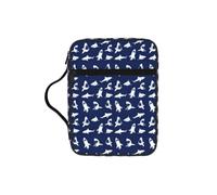 ybhgvc Shark Pattern with Various Gestures Print Bible Storage Bag Scripture Holder Travel Devotional Home Use Religious Organizer
