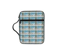 ybhgvc Shell Starfish Pattern Print Bible Storage Bag Scripture Holder Travel Devotional Home Use Religious Organizer