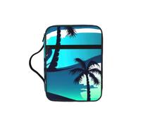 ybhgvc Skateboard with Palm Trees Wave Print Bible Storage Bag Scripture Holder Travel Devotional Home Use Religious Organizer