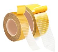 YBhuoo Heavy Duty Double Sided Fabric Tape, Extra Strong Self Adhesive Hemming Tape for trousers, Curtains, Jeans, Clothes, Dresses, Rug, Carpet, Art,1inch+2inch x 39FT, No Sew No Iron