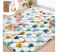 YBIKE Baby Play Mat for Floor, Foldable Large Non-Slip Thick Baby Crawling Mats 180x150cm, Portable Soft Tummy Time Mat, Machine Washable Playmats for Toddler Kids (Animals)