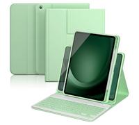 YBING for Galaxy Tab A9 Plus Case with Keyboard / 2025 A11 Plus, 360 Rotation Cover with 7-Color Backlit Wireless Detachable Keypad with Pencil Holder for Galaxy Tab A11 Plus / A9 Plus 11-Inch (Green)