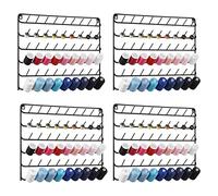YBING Set of 4 54 Spools Sewing Thread Holder, Thread Holder Organiser, Metal Stand for Hanging for Embroidery, Quilting, Sewing (Black)
