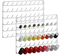 YBING Thread Holder Wall Mount 108 Spools, White, Metall, 33 cm (W) x 41 cm (H) x 1.5 cm (D), Sewing, Crafting