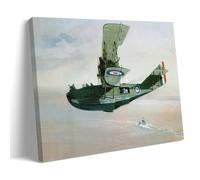 YBJDLO Vintage First World War Fighter Aircraft Poster Felixstowe F.2 Seaplane Room Living Room Decor Modern Aesthetic Wall Art Gift For Friend Bed Frame-style 12x18inch(30x45cm)