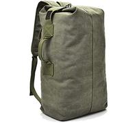 YBJMSFA Army Style Canvas Duffle Backpack,Tactical Backpack Large Capacity Travel Climbing Bag Unisex