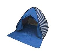 YBK Tech Automatic Pop Up Beach Tent UV Protection Instant Portable Quick Cabana Sun Shelter for 2-3 Persons- Stripe Design (Dark Blue)