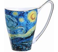 YBKTEX Bone China Teacup, 16oz- Van Gogh's Paintings(Starry Night)