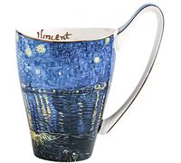 YBKTEX Bone China Teacup, 16oz- Van Gogh's Paintings(Starry Sky Above the Rhône)