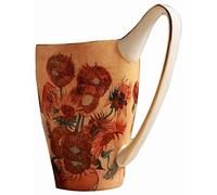 YBKTEX Bone China Teacup, 16oz- Van Gogh's Paintings(Sunflower)