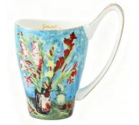 YBKTEX Bone China Teacup, 16oz- Van Gogh's Paintings(Vase with Gladioli)