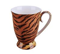 YBKTEX Novelty Ceramic Tea Cup, 9oz (Tiger Print)